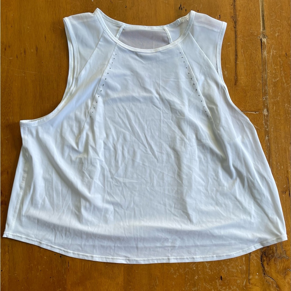 Lululemon Elegant White Sleeveless Muscle Tee